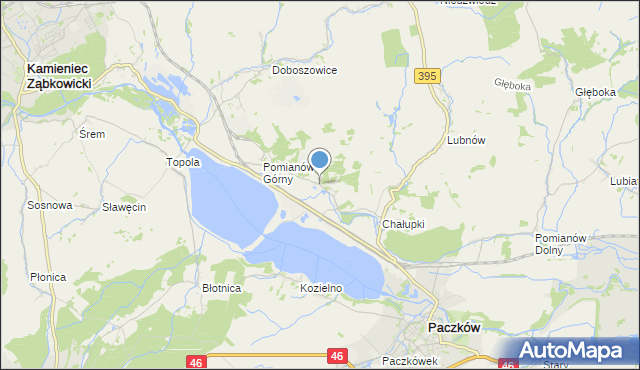 mapa Mrokocin, Mrokocin na mapie Targeo